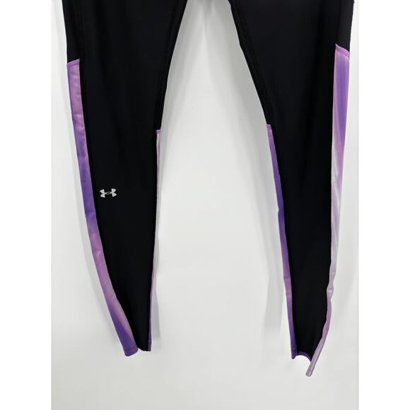 Under Armour HeatGear Compression Leggings  SZ Small Purple Workout Yoga Running - Picture 11 of 13